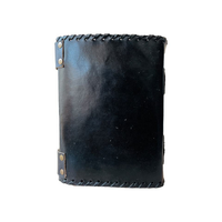 Carnet en cuir rigide brodé de pierres précieuses Hocus Pocus, double fermeture, livre de sorts, grimoire vintage Wiccan, religieux, Saint-Valentin