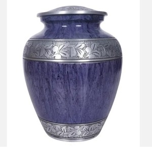 Precios razonables Urnas de cremación de cobre azul con tamaño personalizado disponible Urnas de cremación de estilo americano para la venta - Product Image 1