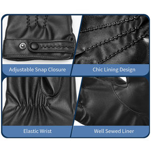 Top Quality Leather Fashion Gloves High <b>Stitching</b> Breathable <b>Product</b> Ultra Soft Touch Leather Fashion Gloves For Men's 2025 - Product Image 2