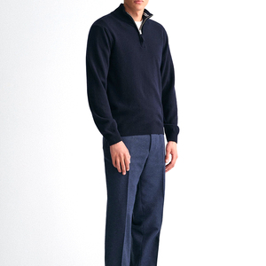 OEM & ODM personnalisé <span class=keywords><strong>pull</strong></span> d'été respirant <span class=keywords><strong>pull</strong></span> à demi fermeture éclair <span class=keywords><strong>pull</strong></span> <span class=keywords><strong>bleu</strong></span> marine tricoté <span class=keywords><strong>pull</strong></span> t-shirts <span class=keywords><strong>pull</strong></span> hommes de haute qualité - Product Image 5