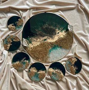 Fantastique design unique résine ronde en laiton noyau tasse à thé caboteur au prix de gros en inde meilleure vente - Product Image 6