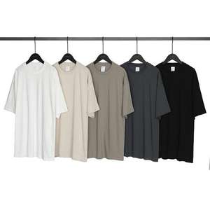 เสื้อยืดผ้าฝ้าย100% โอเวอร์ไซส์สำหรับผู้ชายเสื้อพิมพ์ลายแบบกำหนดเองไหล่ตกเสื้อยืดธรรมดาโอเวอร์ไซส์สำหรับผู้ชาย - Product Image 1