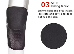 Manchons de genou de sport chauds et durables, genouillère de compression, logo personnalisé, musculation, respirant, anti-UV, séchage rapide, néoprène, nylon - Product Image 3