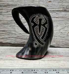 Taza de cuerno hecha a mano Natural a la venta a granel, taza de cuerno para beber pulida Original, artículo de regalo - Product Image 2