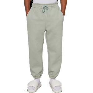 Luxury 100% Cotton French Terry Men's Sweatpants Custom Lightweight <b>Oversized</b> Button Fly Flat Straight Puff Mid Plain Dyed - Product Image 2