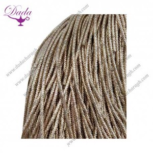 Fil de bullion lisse à coupe française, diamètre 1 mm, couleur or jaune, durable, pour broderie sur vêtements - Product Image 2