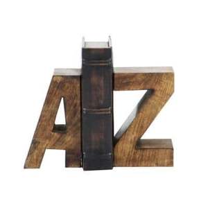 Sujetalibros de madera de acacia y mango hechos a mano, soportes de libros resistentes para estantes de oficina, extremos de libros elegantes hechos en la India - Product Image 2