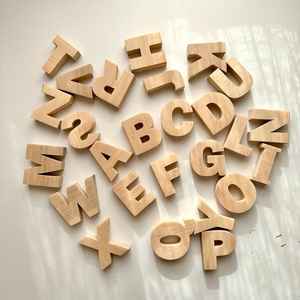 Iniciales de corte personalizado para manualidades de letras de madera natural para tableros de nombres, arte de pared y proyectos de bricolaje de MN EXPORTS - Product Image 6