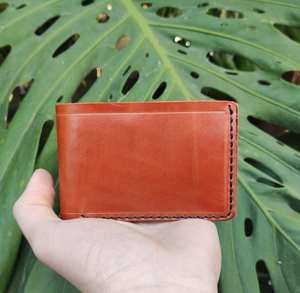 Elegant Handmade Genuine Leather Men's <b>Slim</b> Bi-Fold Wallet Foldable RFID Blocking <b>Purse</b> with Card Slots Customizable BFW-0077 - Product Image 3