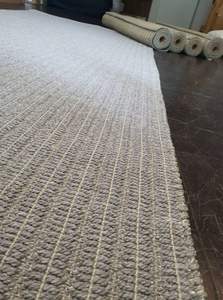 Alfombra de Tejido Plano de Lana/Seda Tejida a Mano, Diseño Geométrico Moderno, Alfombra Gruesa Ecológica, Alfombra Minimalista y Duradera para el Suelo - Product Image 2