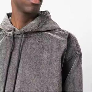 เสื้อฮู้ดสำหรับผู้ชายผ้าฝ้าย100% โอเวอร์ไซส์สไตล์วินเทจโอเวอร์ไซส์ - Product Image 4