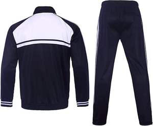 Survêtements d'entraînement unisexe en coton molletonné, décontracté, solide, avec fermeture éclair complète - Product Image 2