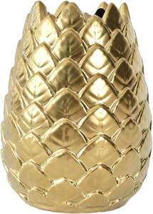 Maceta de metal con forma de piña para el hogar, hotel y restaurantes, maceta decorativa de flores de metal de color dorado, accesorios de decoración del hogar - Product Image 2