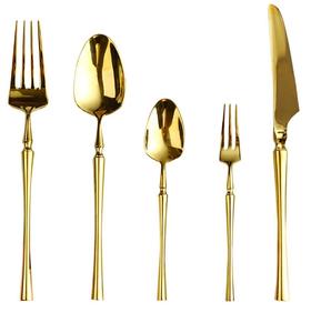 Ensemble de couverts en métal au design élégant et incurvé à la main de luxe pour la décoration de la maison hôtel restaurant ensemble de couverts élégants - Product Image 3