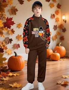 ชุดวอร์มเด็กผ้าฝ้ายโพลีเอสเตอร์ระบายอากาศได้ดีแบบลำลองสำหรับฤดูหนาว - Product Image 2