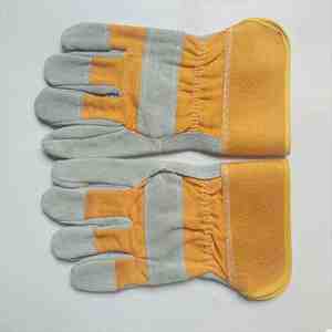 Gants de travail en cuir de vachette fendu personnalisables en gros, haute qualité, résistants aux déchirures, antistatiques, séchage rapide - Product Image 4