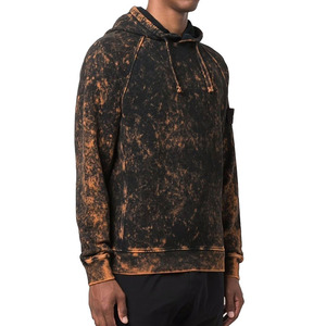 Sweat à capuche d'hiver lavé à l'acide pour hommes, tissu respirant à séchage rapide, impression de logo personnalisé, techniques solides à motif gonflé, nouvel arrivage - Product Image 2
