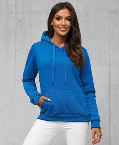 Sudadera con capucha azul claro para mujer, sudadera Lisa azul de tamaño mediano, Sudadera con capucha de canguro, camisa de manga larga con capucha - Product Image 4