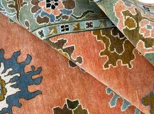 Tapis de salon contemporain antique exquis rose style persan noué à la main en coton floral pour animaux de compagnie antidérapant 4x6 9x12 - Product Image 5