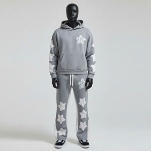 Vente en gros de survêtements à capuche surdimensionnés en coton 100% lourd, impression sérigraphique personnalisée, tendance streetwear, vente chaude - Product Image 2