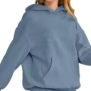 2025 survêtement d'hiver en coton et polyester léger et respirant de grande taille avec logo personnalisé pour femmes ensemble 2 pièces à capuche régulier - Product Image 5