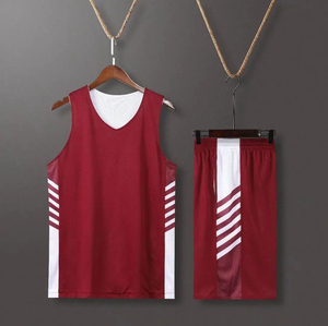 Customizable Youth Reversible Basketball Jersey Summer BSCI Compliant <b>Fabric</b> Set for Men Plus Size Printed Basketball Uniforms - Product Image 1