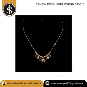 เครื่องประดับชั้นดีในวันครบรอบแต่งงานแบบหรูหราสายโซ่อิตาลีสีโรสโกลด์18kt สีเหลือง - Product Image 2