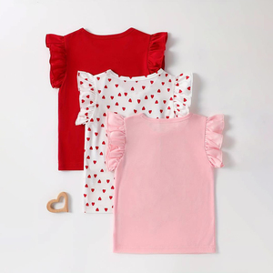 T-shirts pour filles entièrement personnalisés, vêtements décontractés à rayures tricotées, t-shirts d'été extensibles pour filles - Product Image 2