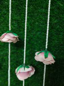 Guirnaldas de hilo de rosas para decoración Nikah y cuentas decorativas para colgar en la pared para función de boda Haldi Mehendi y decoración Sangeet - Product Image 4