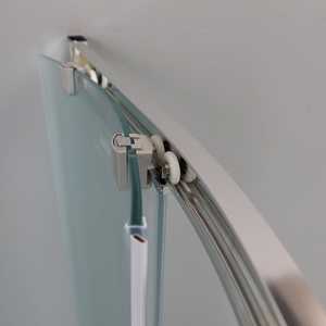 Mampara de Ducha Semicircular Genoa 80x80 6mm de Vidrio Mate, Accesorio Moderno para Baño - Product Image 4