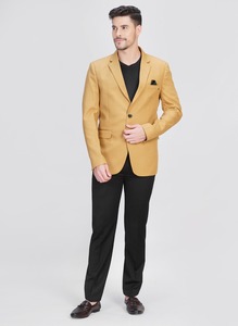 เสื้อเบลเซอร์สไตล์คอร์ทสีทองสำหรับผู้ชาย คุณภาพเยี่ยม ปรับแต่งได้ เหมาะสำหรับขายส่งแฟชั่นและชุดงานอีเว้นท์ มีจำหน่ายในราคาที่แข่งขันได้ - Product Image 3