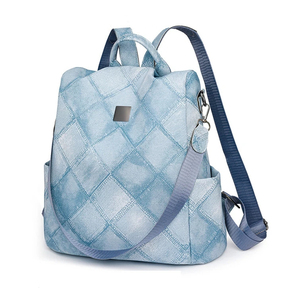 Wholesale Mini Classic <b>Black</b> Ladies <b>Backpack</b> Custom Logo PU Leather with Zipper Closure Polyester Lining - Product Image 2