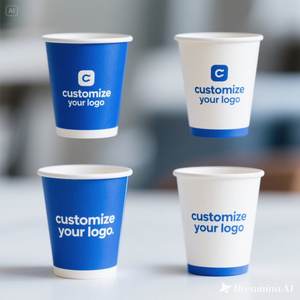 Respetuoso con el medio ambiente Logotipo personalizado Vaso de papel 16 oz 100 Paquetes Desechables y elegantes - Product Image 4