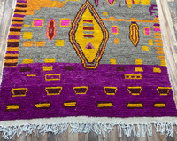 Magnifique tapis Boujaad en rose fuchsia et violet personnalisable tapis Beni Ourain tapis berbères faits à la main décorations tissées pour la maison OEM