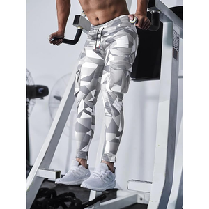 Pantalones de chándal de entrenamiento de gimnasia para hombre con bolsillos pantalones de chándal antiarrugas pantalones de lona teñidos lisos - Product Image 2