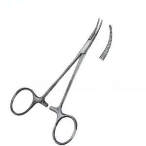 Producto en Oferta, Pinzas Hemostáticas Halstead Personalizadas, Curvas, 12 cm, Acero Inoxidable, Instrumentos Quirúrgicos Manuales, CE - Product Image 1