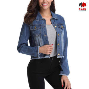 Vestes en jean personnalisées Ryan Pro Gear pour femmes, tissu respirant écologique avec logo personnalisé - Product Image 2