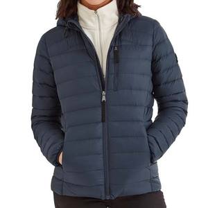 Veste d'hiver matelassée en tricot respirant imperméable de haute qualité pour femmes avec logo personnalisé et tissu en toile - Product Image 1