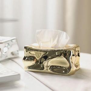 <b>Rustic</b> Resin Tissue Holders Featuring Faux Stone Textures for Adding Natural Charm to Any Room or Workspace - Product Image 1