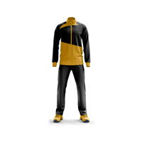 Ensemble de survêtement INDEX APPAREL pour homme, noir et rouge, style sportif, col montant, fermeture éclair intégrale, pour adulte, collection automne