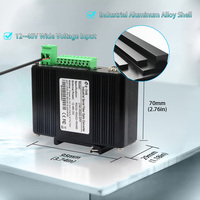 Convertisseur industriel RS232 RS485 RS422 vers fibre optique Modem série multiprotocole 80km pour une installation facile sur rail DIN standard