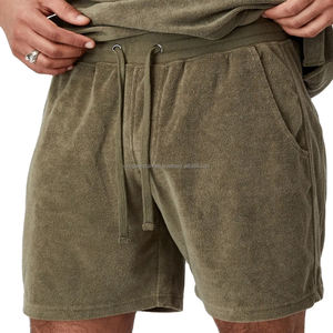 Shorts en jean bleu délavé et déchiré style streetwear pour homme, coupe slim, taille élastique, séchage rapide, 100% coton uni - Product Image 4