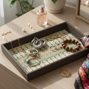 Bandejas de Madera de Mango Hechas a Mano para Servir en la Cocina y el Comedor, Organizador Multiusos y Regalo para Cafeterías y Bares - Product Image 5