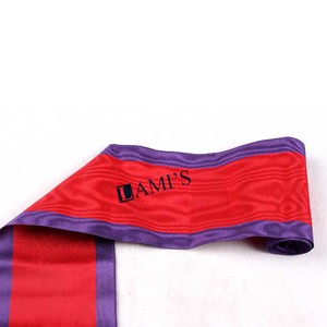 Ruban de récompense de médaille de ruban gros-grain d'os et de pattes à rayures personnalisables en tissu de fil différentes largeurs et couleurs disponibles - Product Image 1