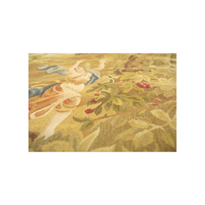 France (c.1920) Tapestry <b>Wall</b> <b>Decor</b> Sage Green/Natural Brown Mandala Fabric for Outdoor Christmas Style Decorative Use - Product Image 3