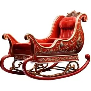 Trineo de Navidad de Metal de inspiración Vintage, adorno de mesa, decoración rústica clásica de vacaciones para Navidad - Product Image 6