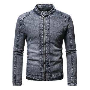 Stand Collar Denim Jacket Hombres Chaquetas de hombre - Product Image 2