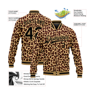 Veste bomber varsity pour homme, OEM, 100% laine, broderie chenille, doublure en polaire, col montant - Product Image 3