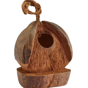 Nid d'oiseau en coco naturel, best-seller, important pour l'abri, le lieu de cachette, intérieur/extérieur, fabrication artisanale au Sri Lanka, exportation - Product Image 1