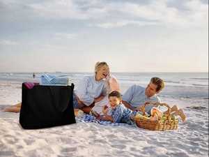 Thêm lớn <span class=keywords><strong>Canvas</strong></span> Tote Bag-lớn lớn nhất hàng tạp hóa túi màu đen. - Product Image 6